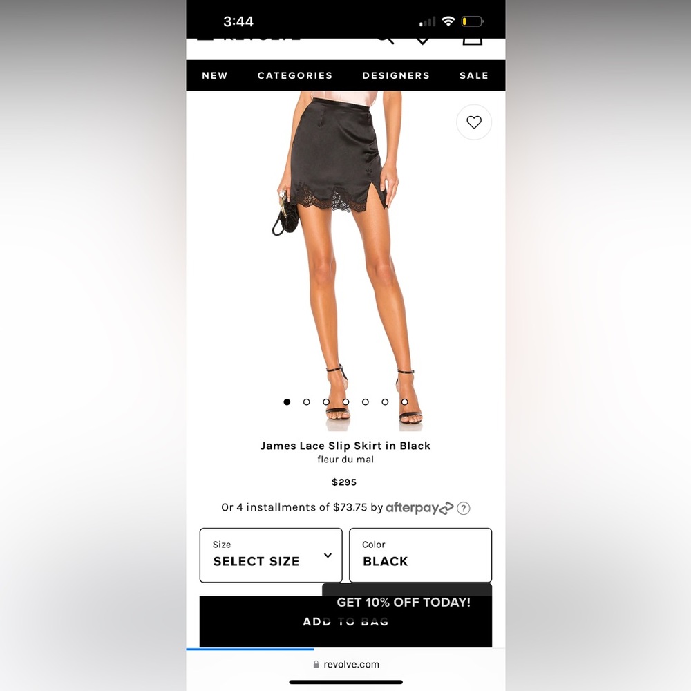 Fleur du mal XS silk miniskirt